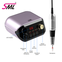 SML nouveau faible bruit haute vitesse 35000 tr/min ponceuse à ongles limes manucure polisseuse à ongles avec plastique pour le salon d'art des ongles et la maison