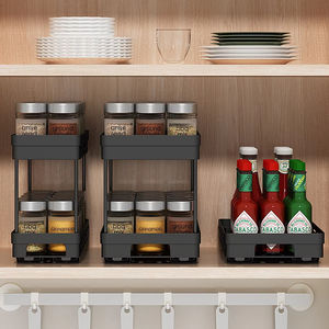 Organizador independiente de 3 niveles de acero inoxidable para encimera de cocina, almacenamiento de condimentos, soporte de almacenamiento para el hogar a prueba de óxido - Product Image 3