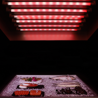 Lampu berbentuk daging segar T8 lampu tabung Led cahaya merah muda untuk makanan segar supermarket lampu tanpa flike pf 0.9 led Cahaya Roti T8 tabung
