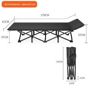 Portable Lightweight PVC <b>Folding</b> <b>Bed</b> for Office & Outdoor <b>Camping</b> Use With Modern Simple Design FB01 Single Office Nap <b>Bed</b> Porta - Product Image 6