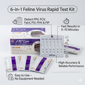 Prueba de Detección de Antígenos 4 en 1 para Gatos: FIV, FELV, FCOV y HW (Parasitosis Cardíaca, Inmunodeficiencia, Virus de la Leucemia y Coronavirus) para Uso Veterinario - Product Image 2
