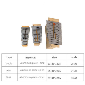 Plaque en aluminium 13 tons <span class=keywords><strong>piano</strong></span> maternelle éducation précoce 13 <span class=keywords><strong>piano</strong></span> de type boîte Un ensemble de xylophones aigus/alto/basse - Product Image 5