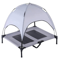 Lit pour chien surélevé Portable, avec canopée, pour le Camping ou la plage, sac de transport supplémentaire, lit d'extérieur pour animaux de compagnie