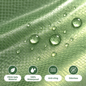 <span class=keywords><strong>Rideau</strong></span> <span class=keywords><strong>de</strong></span> salle <span class=keywords><strong>de</strong></span> bain écologique épaissi, opaque, <span class=keywords><strong>vert</strong></span> <span class=keywords><strong>sauge</strong></span>, motif losanges, texture 3D en relief, <span class=keywords><strong>rideau</strong></span> <span class=keywords><strong>de</strong></span> <span class=keywords><strong>douche</strong></span> en PEVA, imperméable - Product Image 2