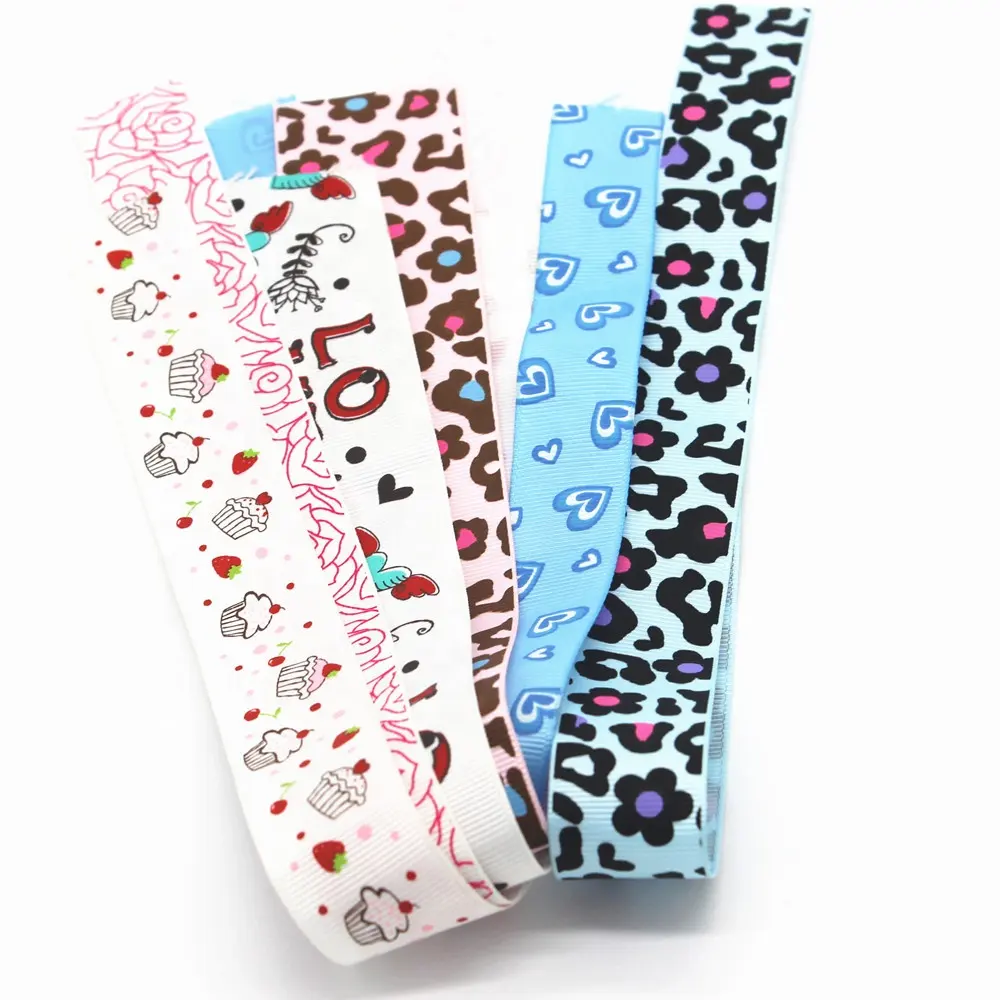 Wholesale High Quality Bottom Price Printed Grosgrain Ribbon/Woven Ribbon/Satin Ribbon Use for Gift Package