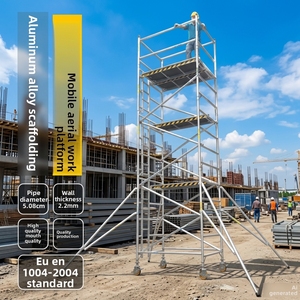 Plateforme de travail en hauteur mobile et empilable en alliage d'aluminium, tube de 2,2 mm d'épaisseur, norme EN1004, hauteur 2,5 m - Product Image 1