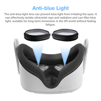 Lentille de prescription magnétique anti-lumière bleue Ficep VR pour cadre de lentille Quest 2, clip de démontage rapide, accessoires VR
