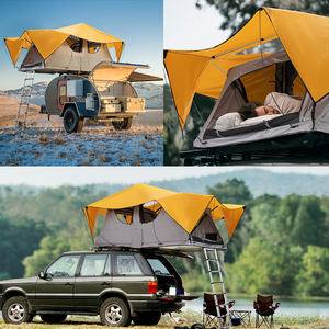 Tente <span class=keywords><strong>de</strong></span> toit à coque souple imperméable et légère <span class=keywords><strong>pour</strong></span> voiture, installation rapide, capacité <span class=keywords><strong>de</strong></span> 3 à 4 personnes <span class=keywords><strong>pour</strong></span> le camping terrestre tout-terrain 4x4 - Product Image 4