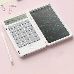 6.5 Inch Power Calculation Board Lcd Display Electronic 12 Digit Electric Calculator Pad With Writing Tablet