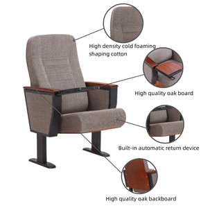 เก้าอี้หอประชุมคลาสสิกที่ทันสมัยพร้อมผ้าที่นั่งพับได้สำหรับห้องนั่งเล่นโรงละครโบสถ์โรงเรียนหรือใช้ใน<span class=keywords><strong>โรงแรม</strong></span> - Product Image 2