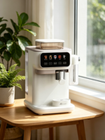 Cafetera Espresso Anbolife Bean to Cup de 20 Bares con Molinillo Integrado, Función de Preparación en Frío y Caliente, Tanque de Leche, Fabricación OEM ODM