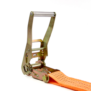Sangle d'arrimage à <span class=keywords><strong>cliquet</strong></span> robuste de 2 pouces avec doubles crochets en J pour l'arrimage de la cargaison de camion et le transport sécurisé, qualité industrielle - Product Image 4