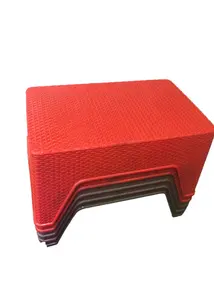 Novo design popular para móveis de exterior, mesa de centro quadrada de vime, molde de injeção de plástico de bom preço