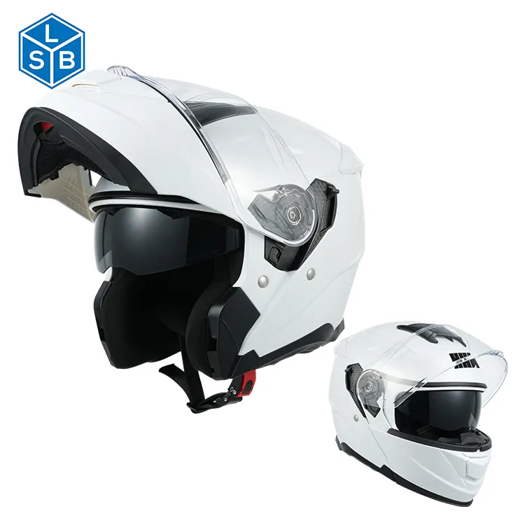 뜨거운 판매 충돌 방지 드롭 복근 열가소성 블랙 오토바이 모듈식 오픈 페이스 헬멧