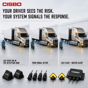 CISBO C93F BSM 2 pièces 30m*3m Radar millimétrique 77GHz combiné 4 pièces 2m Radar ultrasonique Système d'alerte d'angle mort BSD/BSIS pour camion/bus - Product Image 5