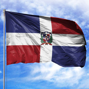 Produit promotionnel prêt à être expédié drapeaux dominaux Ft 100% Polyester avec œillets en laiton drapeau Dominica - Product Image 3