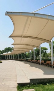 Structure de <span class=keywords><strong>membrane</strong></span> tendue en <span class=keywords><strong>PVC</strong></span> Prima pour abri de voiture et abri extérieur pour bâtiment commercial, auvent pare-soleil - Product Image 5