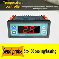 Contrôleur de température numérique STC-100A AC 220V Thermostat de température LED