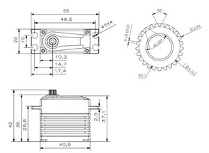Precio al por mayor: Brazo robótico KST A20-3813 totalmente metálico con motor sin escobillas de copa hueca de gran torque de 43 kg para uso en RC - Product Image 5