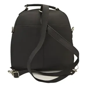 Mochila Fana Arabella Negra de Cuero Grabado, 5L, Estilo Clásico Unisex para Viaje, Cierre de Cremallera - Product Image 3