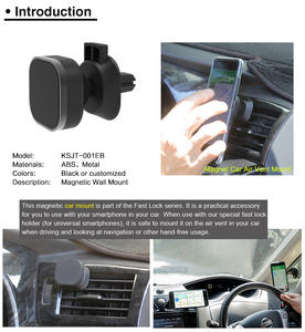 Lock Go Custom Logo <b>Magnetic</b> ABS <b>Car</b> <b>Phone</b> <b>Holder</b> with Clip Fix Mounting Universal for 4-7 Inch Devices for <b>Car</b> Dashboard Use - Product Image 2