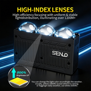 SENLO <span class=keywords><strong>P3</strong></span> Nuova Luce LED Fuoristrada ad Alta Potenza 6000K 190W 19000LM Spot Driving IP68 Impermeabile per 4x4 SUV ATV Camion - Product Image 6