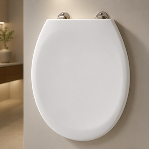 Couvre-siège de toilette rond <span class=keywords><strong>en</strong></span> plastique PP pour <span class=keywords><strong>WC</strong></span> <span class=keywords><strong>en</strong></span> céramique, abordable, avec fermeture amortie, couleur personnalisable, accessoire sanitaire pour salle de bain - Product Image 1