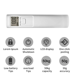 El sallamak güç üretimi 50kg taşınabilir manuel dijital asılı bagaj ağırlık tartısı gerek pil - Product Image 3