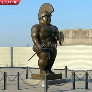 YOUFINE - Estatua de Gladiador Abstracta Grande Personalizada al Estilo Botero, Fundida en <span class=keywords><strong>Bronce</strong></span>, para Galería de Arte y Jardín de Mansión - Product Image 6