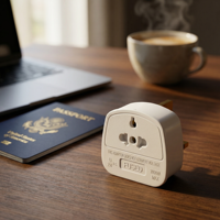 Adaptateur touristique britannique pour prises européennes, américaines et australiennes