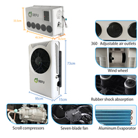 Nuevo Aire Acondicionado DEFU Split de Alta Eficiencia con Compresor Scroll de 24V/12V para Auto, RV y Camión con 7500-9500 BTU