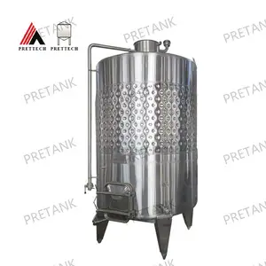 Cuve de fermentation en acier inoxydable 316 personnalisée avec tube de refroidissement