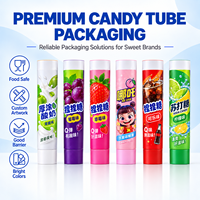 Tabung Kemasan Permen Plastik Aluminium Tahan Tekanan Tutup Sekrup Cetak UV Kustom Wadah Selai 12.7-35mm