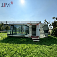 JJM Luxury Maison mobile préfabriquée moderne à 2 chambres, type capsule spatiale, pour usage hôtelier, structure en acier galvanisé, durée de vie de 20 à 30 ans