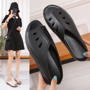 Sandales compensées respirantes en PU souple pour femme, idéales pour la maison et l'extérieur, parfaites pour l'été transfrontalier - Product Image 4