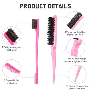 Ensemble d'outils de coiffure en gros : Brosse à tapoter, peigne à queue de rat, accessoires pour tresses Topsy Tail pour femmes et filles - Product Image 5