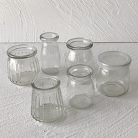 Bocaux en verre de 150ml 200ml 250ml avec couvercle à vis Pot de yaourt Emballage pour lait pouding Desserts gelée Mousse nouilles au chocolat