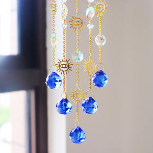 Cristal Suncatchers Boho Decoração Pendurada Sun Moon Window Ornamento Evil Eye Sun Catchers <span class=keywords><strong>Prism</strong></span> <span class=keywords><strong>Rainbow</strong></span> Maker Presente Dia Dos Namorados - Product Image 5