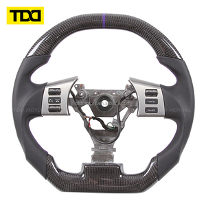Volant en fibre de carbone véritable TDD compatible avec Nissan 350Z 370Z R35 GTR 370Z Z34 Armada Y62 Infiniti FX35 - Product Image 4