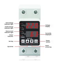 Relais de protection contre les surintensités et les sous-tensions, protection sur rail DIN, 40A 63A 220V, dispositif de protection contre les courants résiduels réglable