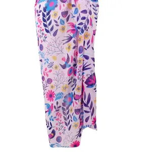 Groothandel Sarongs Vrouw Bedrukt Sarong Zomer Bloemendesign Strandjurk Cover Up Sarongs Rok