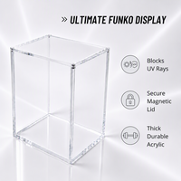 Boîte de rangement en acrylique résistante aux UV, robuste, avec fermeture magnétique, vitrine transparente de protection pour cartes à collectionner, boîte de jeu, présentoir