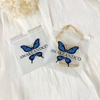 Joyería pequeña, bolsas con cierre de cremallera transparentes personalizadas, logotipo esmerilado, pendientes transparentes, embalaje de joyería, bolsas de PVC para joyería