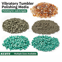 Perles de polissage vibratoires pour bijoux, en résine, triangulaires, coniques, rondes, avec copeaux d'agate abrasifs, pour le polissage et l'ébavurage du métal et du jade