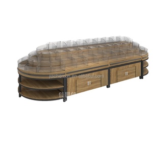 Cửa hàng bán lẻ chọn và trộn số lượng lớn thực phẩm hiển thị Kệ Gondola gạo, bột, hạt hiển thị giá với số lượng lớn container thực phẩm - Product Image 1