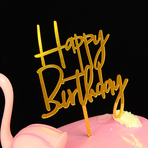 Decorazione per Torta di Compleanno in Acrilico, Topper Geometrico a Specchio per Feste di Compleanno - Product Image 5