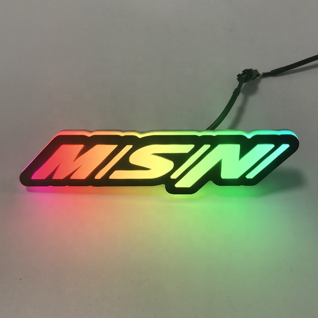 Custom Car Taxi LED Badges 3D RGB Flow Series Auto Logos Front Grill Emblems Customized Color Waterproof IPX7 Blue-tooth App