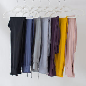 योग कसरत जॉगर पैंट ठोस प्लस आकार स्पैन्डेक्स/कपास त्वरित शुष्क स्लिट ढीली फिट फैशन आकस्मिक शैली - Product Image 1