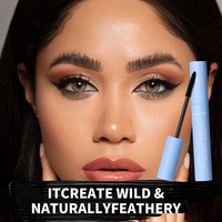 Mascara noir pour cils recourbés, résistant à la transpiration et à l'eau, volumisant, allongeant et nourrissant, pour les yeux sensibles, marque privée