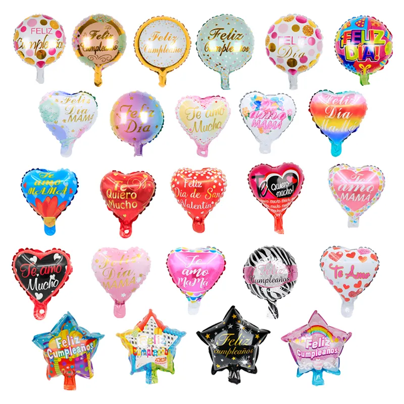 10inch Mother's Day Series Foil Balloon Spanish Te Amo Mama Birthday Party Balloons for Party Decoration Custom Balloon Globos